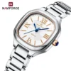 NAVIFORCE Brand Women Watch Stainless Steel Strap Waterproof Personality Fashion Female Quartz Wristwatch Relogio Feminino 2024