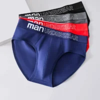 4Pcs Men Triangular Pants Comfort Solid Colour Men's Cotton Panties Soft High Elastic Underwear Breathable Fashions Underwear